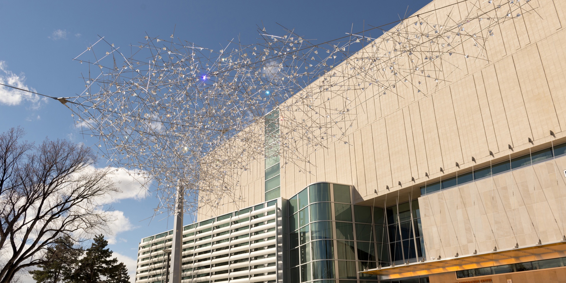 Cloud Sculpture On The South Side Of The Building